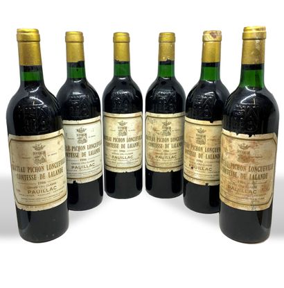  6 bouteilles de Château PICHON LONGUEVILLE COMTESSE DE LALANDE Grand Cru Classé...