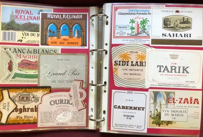 null 1 album of about 800/1000 wine labels from Morocco, Algeria, Tunisia, Libya,...