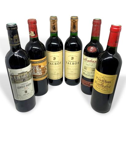 null 12 bottles : 

- 1 Château LEOVILLE BARTON Grand Cru Classé Saint-Julien 2002,...