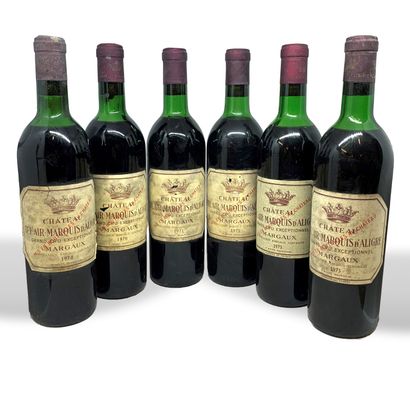 6 bouteilles de Château BEL AIR MARQUIS d'ALIGRE Grand Cru Exceptionnel Margaux...