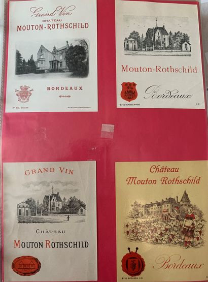 null 2 albums of about 300/400 wine labels of Bordeaux Grands Crus, XIXth to 80's,...