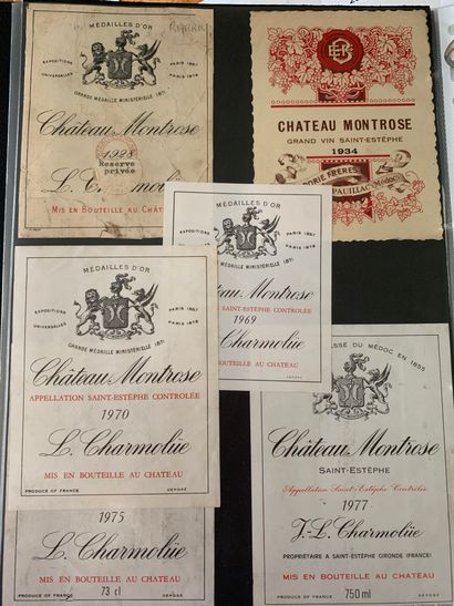 2 albums of about 400/600 labels of Bordeaux...