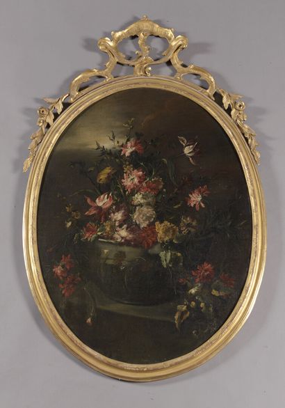 null Attribué à Giacomo NANI (1698/1701 - 1770)

Vase de fleurs sur un entablement

Toile...