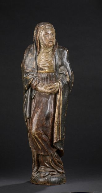 null Vierge de Calvaire en bois sculpté, polychromé et doré.

Seconde moitié du XVIe...