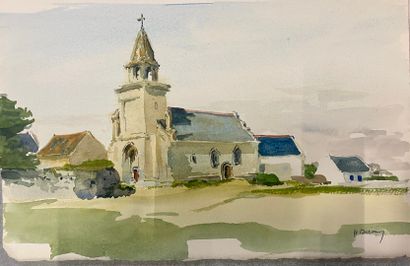 null Henri Davy (1913-1988)

Lot of 4 watercolors on the theme of religious buildings



The...
