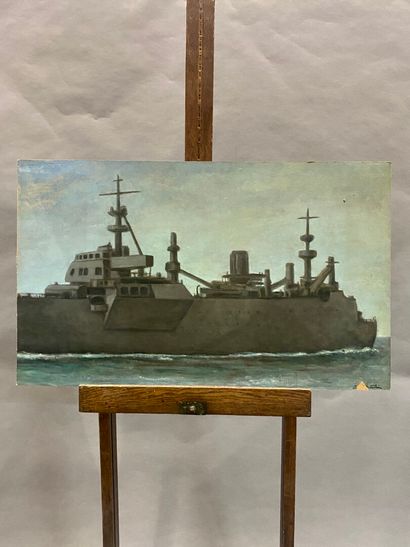 null Claude VOLKENSTEIN (1940)

War ship

Oil on panel, signed lower right. 

58...
