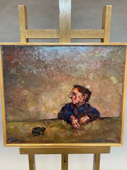  Claude VOLKENSTEIN (1940) 
The toad 
Oil on canvas, signed and dated 90 in the lower...