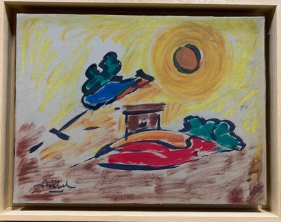 null Edgar STOEBEL (1909-2001) 

Rising sun

Oil on canvas signed lower left.

30...
