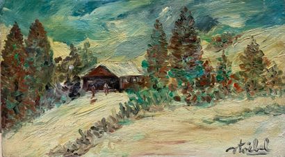Edgar STOEBEL (1909-2001) 
Landscape 
Oil...