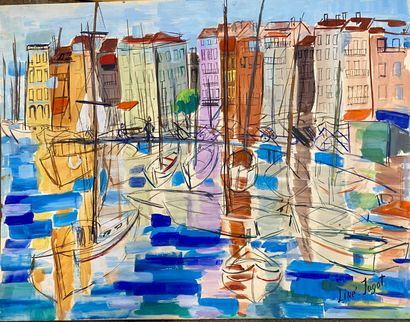 null Geneviève LINÉ JAGOT (1920-2001)

Lot of 10 compositions with boats

Gouache...