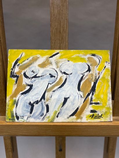 null Edgar STOEBEL (1909-2001) 

Two female nudes

Oil on panel signed lower right.

25,5...