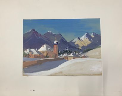 null Henri DAVY (1913-1988)

Ensemble de 4 aquarelles sur le thème de paysages :...