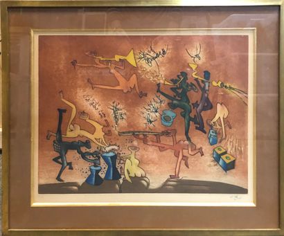null Roberto MATTA (1911-1922)

Jazz Band

Etching and aquatint in colours, signed...