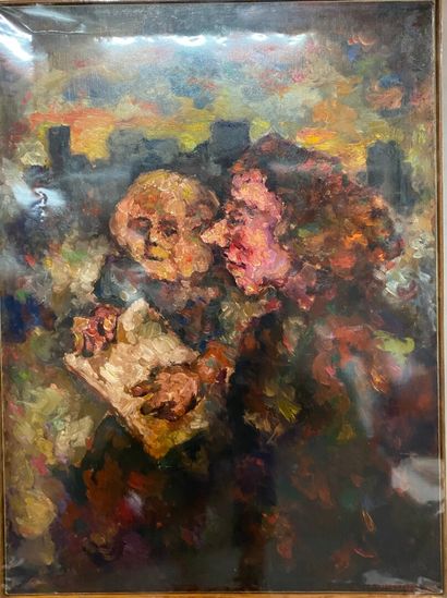 null ° Claude VOLKENSTEIN (1940)

La femme et le gnome 

Huile sur toile, signée...