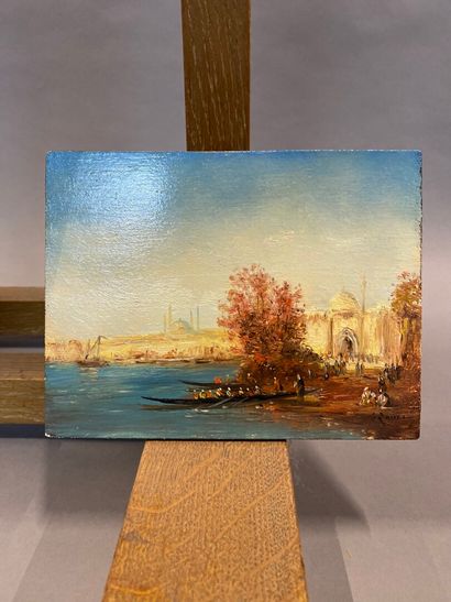 null ROUX Gérard (born in 1946) 

Views of the blue mosque of Istanbul

Four oils...