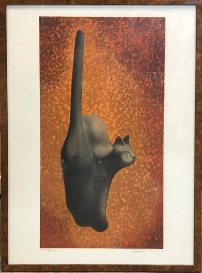 null Claude LHOSTE (1929-2009)

Chat noir

Lithographie en couleurs signée en bas...