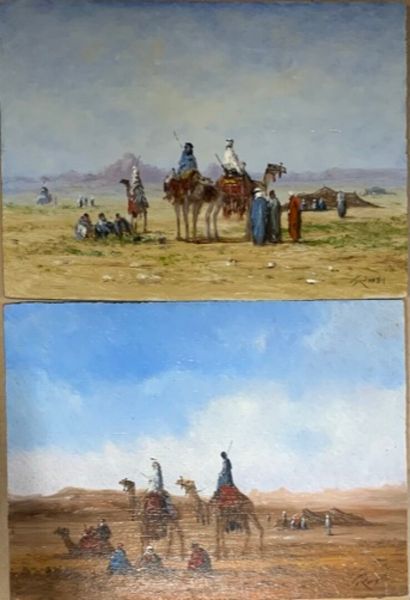 null ROUX Gérard (born in 1946)

Berbers in the desert

Two oils on panel signed...