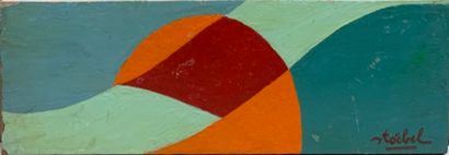 null Edgar STOEBEL (1909-2001) 

Colored composition

Oil on panel signed lower right.

15...