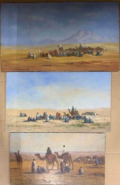 null ROUX Gérard (born in 1946)

Caravan in the desert

Three oils on panel signed.

12...