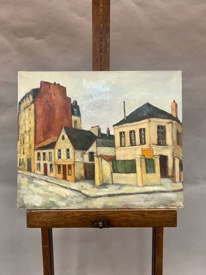  Claude VOLKENSTEIN (1940) 
Landscape of Paris, The marsh 
Oil on canvas signed lower...