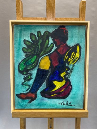 null Edgar STOEBEL (1909-2001) 

French cancan

Oil on canvas signed lower right.

61...