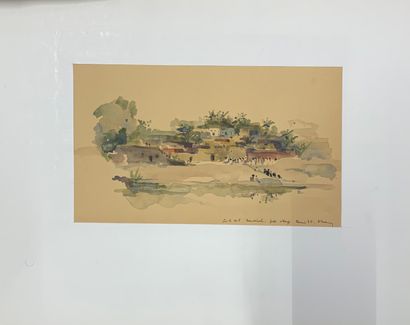 null Henri DAVY (1913-1988)

Lot of 4 watercolors on the theme of oriental villages:...