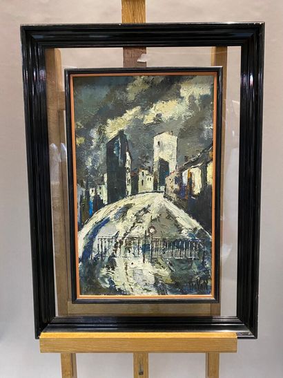 null Gilbert CHAVAN (20th century)

City under the snow

Oil on canvas, signed lower...