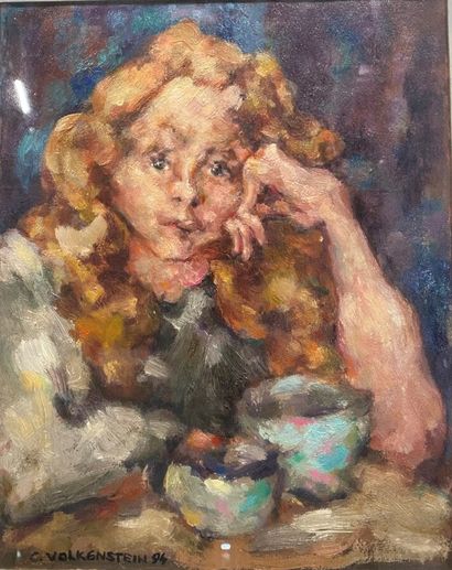 null Claude VOLKENSTEIN (1940)

Portrait of a woman

Portrait of a boy

Oil on paper,...