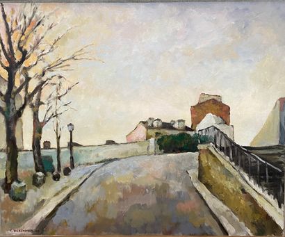  Claude VOLKENSTEIN (1940) 
Hillock of Montmartre 
Oil on canvas. 
Signed and dated...