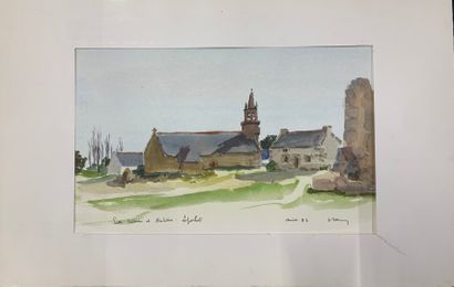 null Henri DAVY (1913-1988)

Ensemble de 4 aquarelles sur le thème de paysages :...