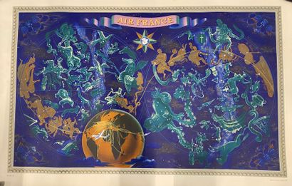 null Lot of various posters : 

- Air France, Celestial planisphere, constellations...