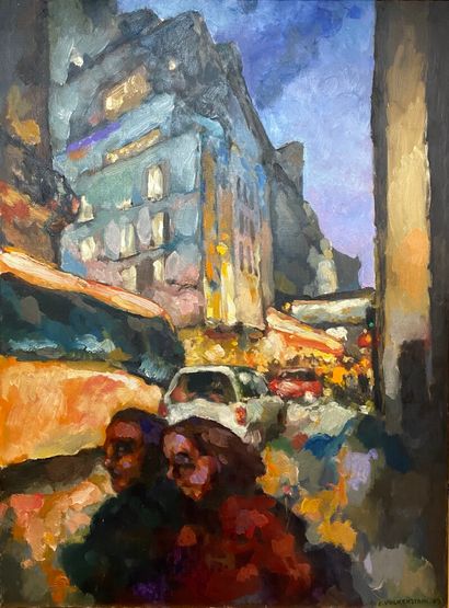  Claude VOLKENSTEIN (1940) 
Street of Mogador 
Oil on canvas, signed and dated '09...