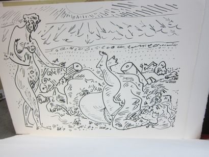 null André MASSON (1896-1987)

Dessins érotiques. 1971. Lithographie. Format de l'album...