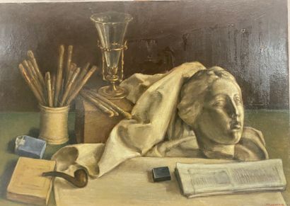  Claude VOLKENSTEIN (1940) 
Inspirations of the artist 
Oil on canvas, signed lower...