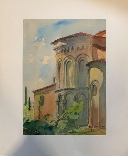 null Henri DAVY (1913-1988)

Ensemble de 4 aquarelles sur le thème de villages orientales...