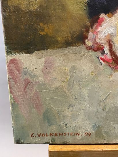  ° Claude VOLKENSTEIN (1940) 
Les relégués 
Huile sur toile, signée et datée 07 en...