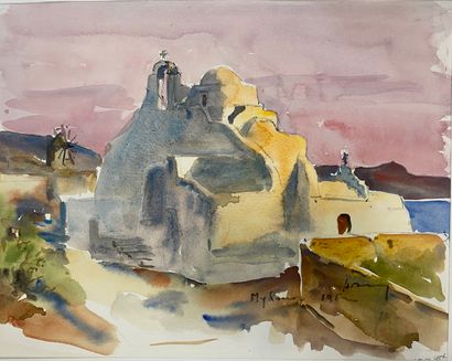 null Henri DAVY (1913-1988)

Lot de 4 aquarelles sur le thème de paysages étrangers...