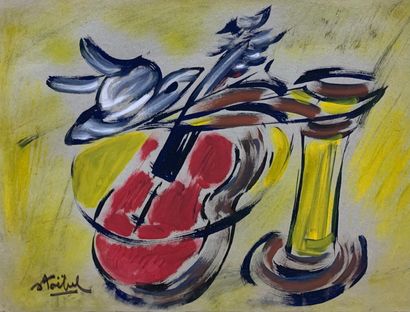 null Edgar STOEBEL (1909-2001) 

Cellist

Marouflaged canvas signed lower left.

30...