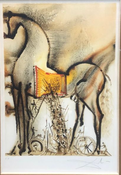 After Salvador DALI (1904-1989) 
Trojan Horse...