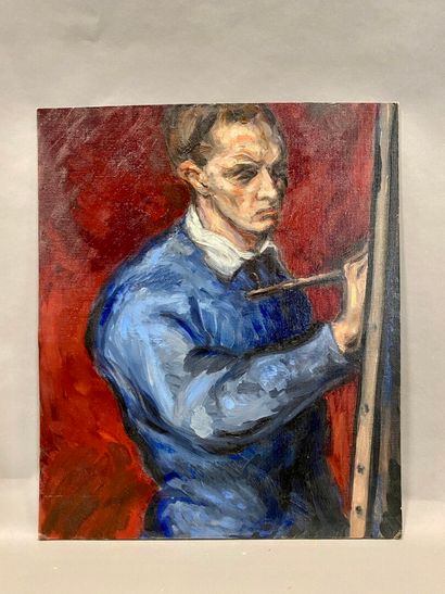 null Claude VOLKENSTEIN (1940)

Portrait of a man painting

Oil on canvas pasted...