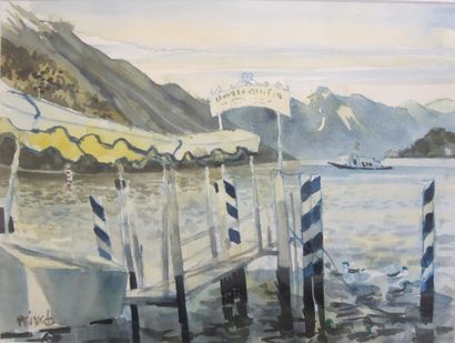 Michel KING (1930) 
 
Pier at Bellagio, on...