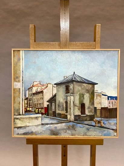  Claude VOLKENSTEIN (1940) 
Bassin de la Villette, Quai de la Loire. 
Oil on canvas,...
