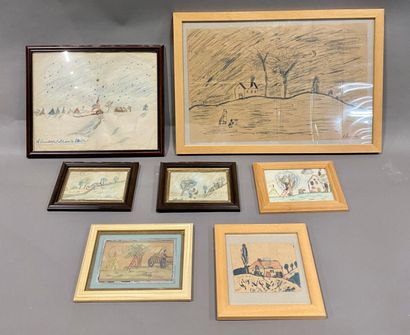 null Claude VOLKENSTEIN (1940)

Lot of childhood drawings 

Various techniques 

35...