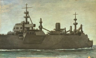 null Claude VOLKENSTEIN (1940)

War ship

Oil on panel, signed lower right. 

58...