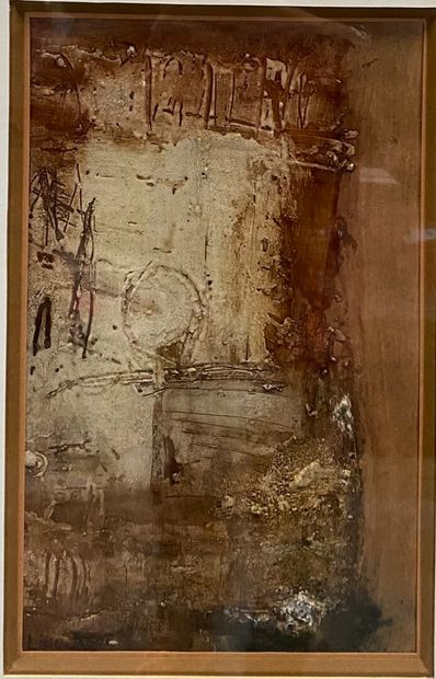 null Geneviève LINÉ JAGOT (1920-2001)

Tower of clay

Sand and oil on paper, signed...