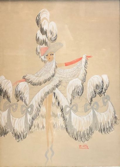 null Louis GAUDIN dit ZIG (1882-1936)

Danseuse

Contes d'Hoffmann - Harpistes

Feutre,...