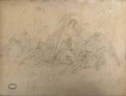  After Pierre-Auguste RENOIR 
Sketch 
Pencil on paper. 
23 x 31 cm