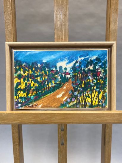 null Edgar STOEBEL (1909-2001) 

Landscape with a path

Marouflaged canvas signed...