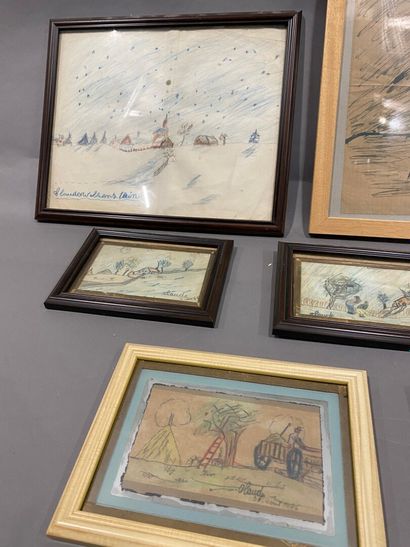 null Claude VOLKENSTEIN (1940)

Lot of childhood drawings 

Various techniques 

35...