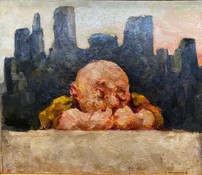  Claude VOLKENSTEIN (1940) 
The Parapet 
Oil on canvas, signed and dated 96 lower...